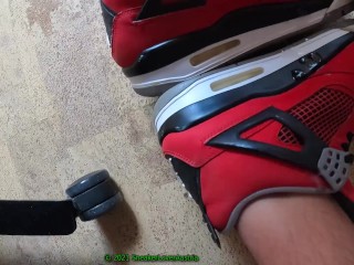 Cumshot on Nike Jordan 4 Toro