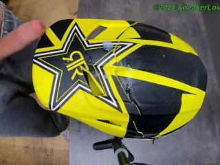 Cumshot on Fox MX helmet